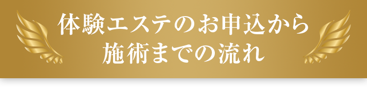 体験エステのお申込から施術までの流れ